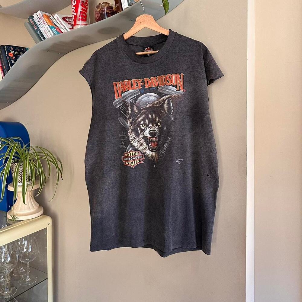 Vintage 1991 Harley Davidson 3D Emblem Shirt